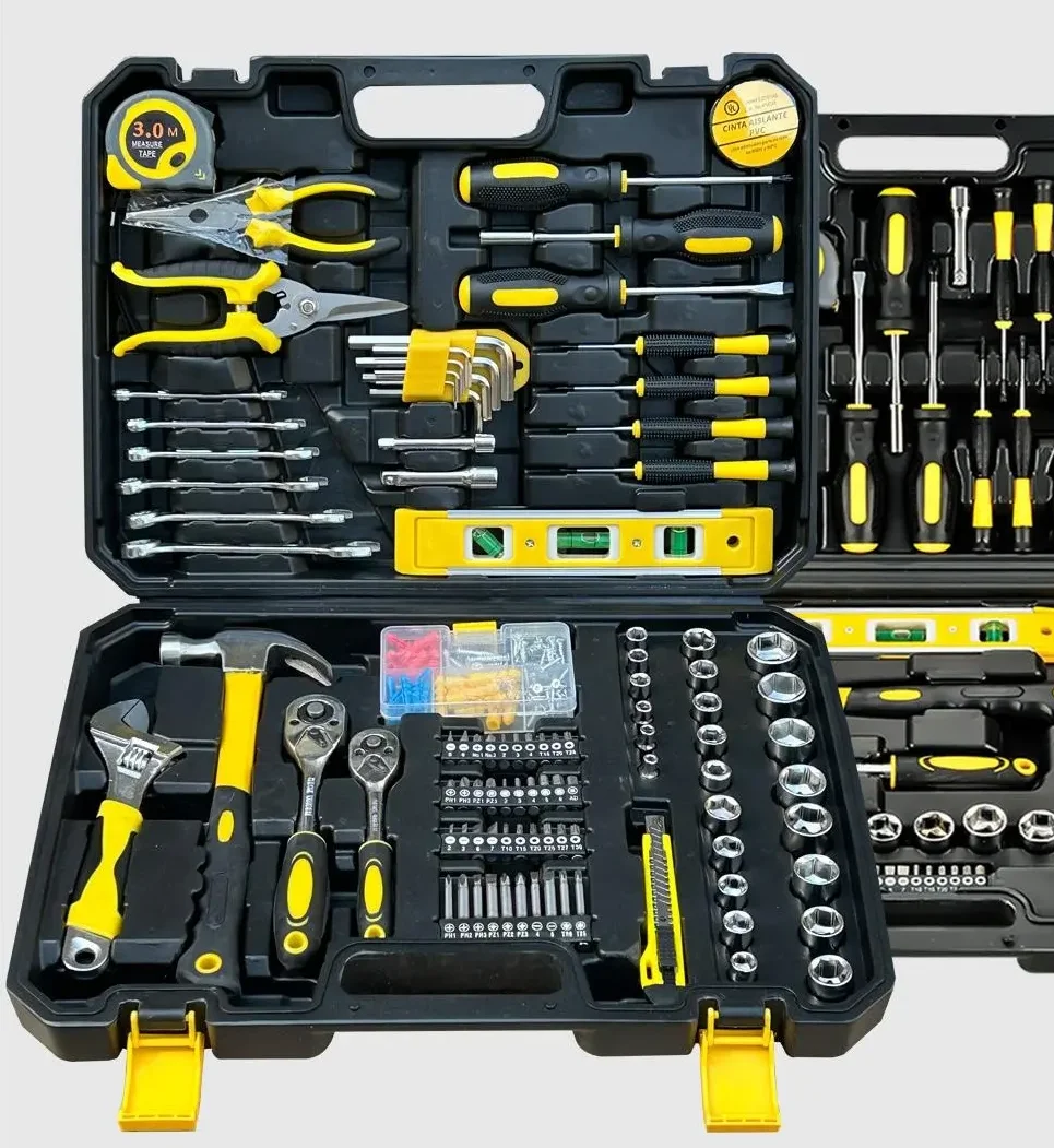 

Бытовой набор инструментов для авторемонта, набор ручных инструментов, набор ручных инструментов для механики, 118 шт., один набор - 004