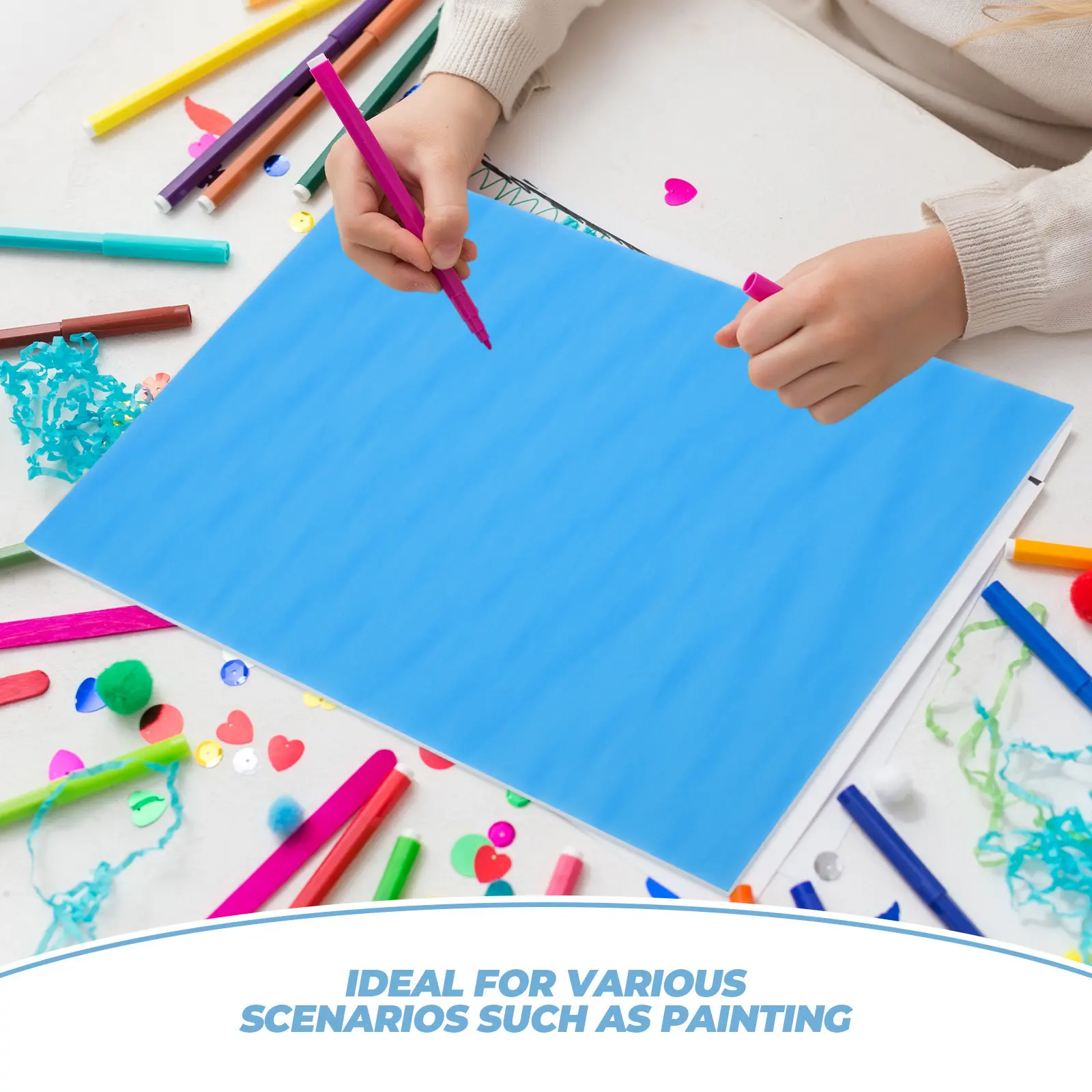 10Pcs Blank Colorful Hand-Painted Foam Boards for Kids Creative Art Projects Nursery Wall Decor Kindergarten Classroom - view 5