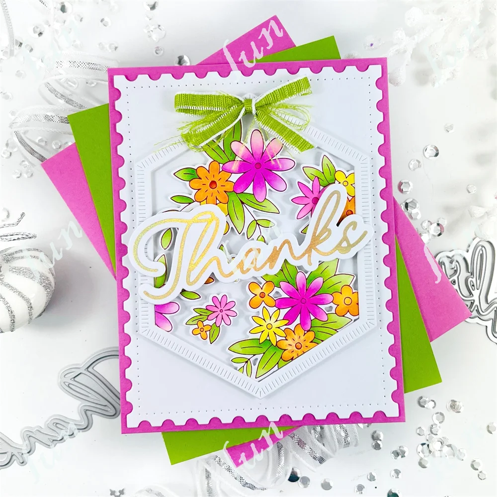 Thinking of You Sentiments Clear Stamps Metal Cutting Dies Stencil Hot Foil DIY Scrapbooking Card Paper 2025 Spring Holiday Gift