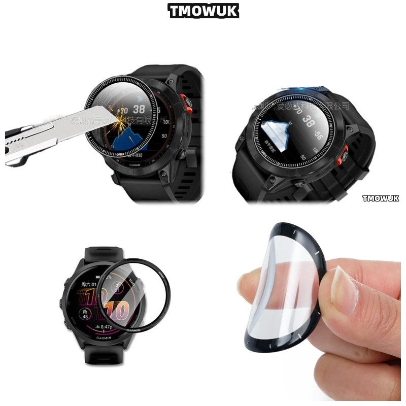 

For Garmin Fenix 6 7 8 7X 6X 7S 47mm 51mm Soft Screen Film Anti - Scratch Flexible Full Cover 3D