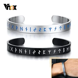 Vnox Handmade Viking Bracelet for Men Cuff Nordic Rune Norse Stainless Steel Bangle Pagan Celtic Vintage Retro Jewerly