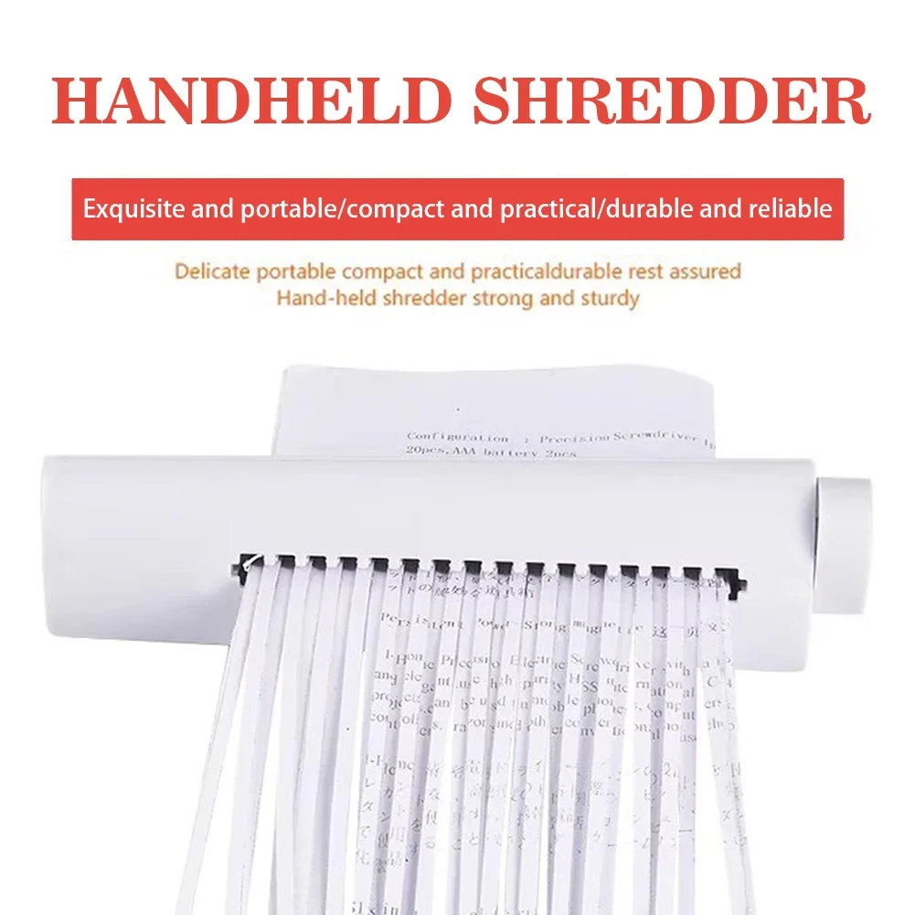 Mini Manual Paper Shredder Reusable Cutter Document for Office Stationery