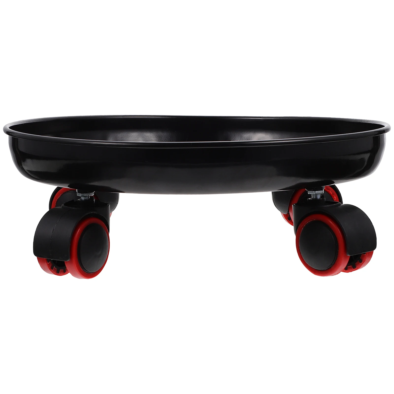 

Metal Flower Pot for Plants Bonsai Black Bottom Universal Wheel Plant Pot Holder Garden Use Sturdy Round Design