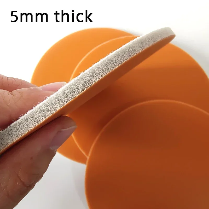 150mm 6‑inch Flocking Sponge Sanding Disc P400‑3000, Hook and Loop Round Sandpaper for FESTOOL Mirka Sander