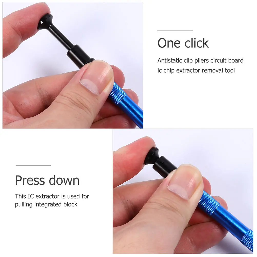 

3pcs Ic Extractor Tool Chip Up Tools Electronic Component Gripping Tools For Dvd Precision Grabber Soldering