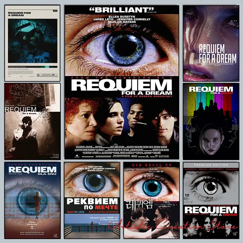 Requiem for A Dream Classic Movie Canvas Painting Poster for Home Decor living room wall art for bed room