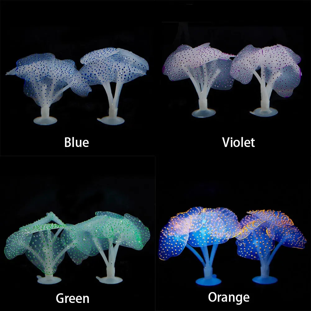 Simulierte Leuchtende Anemone Künstliche Pflanze Aquarium-Deko Plastik Unterwasser-Gras Aquarium Fischbecken Dekoration Ornament – Detail 6
