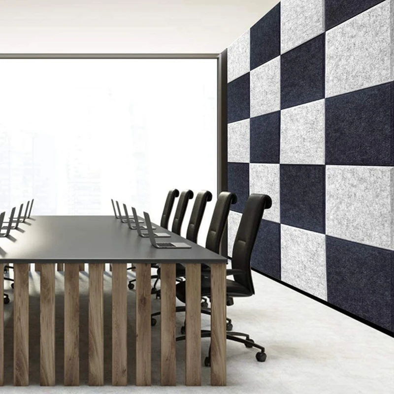 RISE-48 Pcs Acoustic Foam Panels,Soundproofing Panel Beveled Edge Sound Panels, Acoustic Treatment Used In Home&Offices Wall