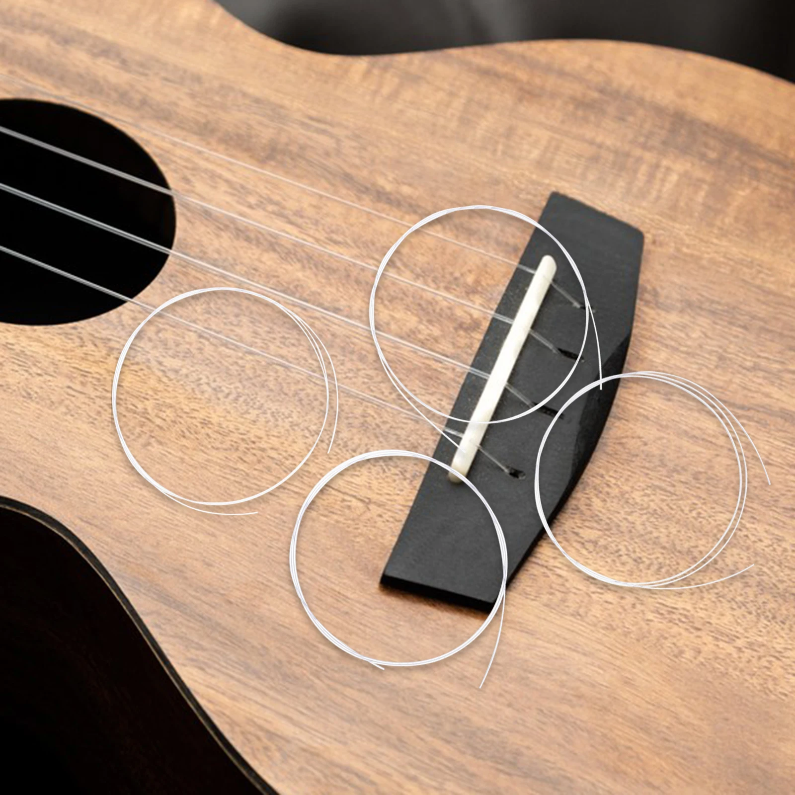 

1Set Nylon Ukulele String Set Replacement for Ukulele Small Guitar Stable Tuning Clear Sound Musical Strings Ukelele Strings