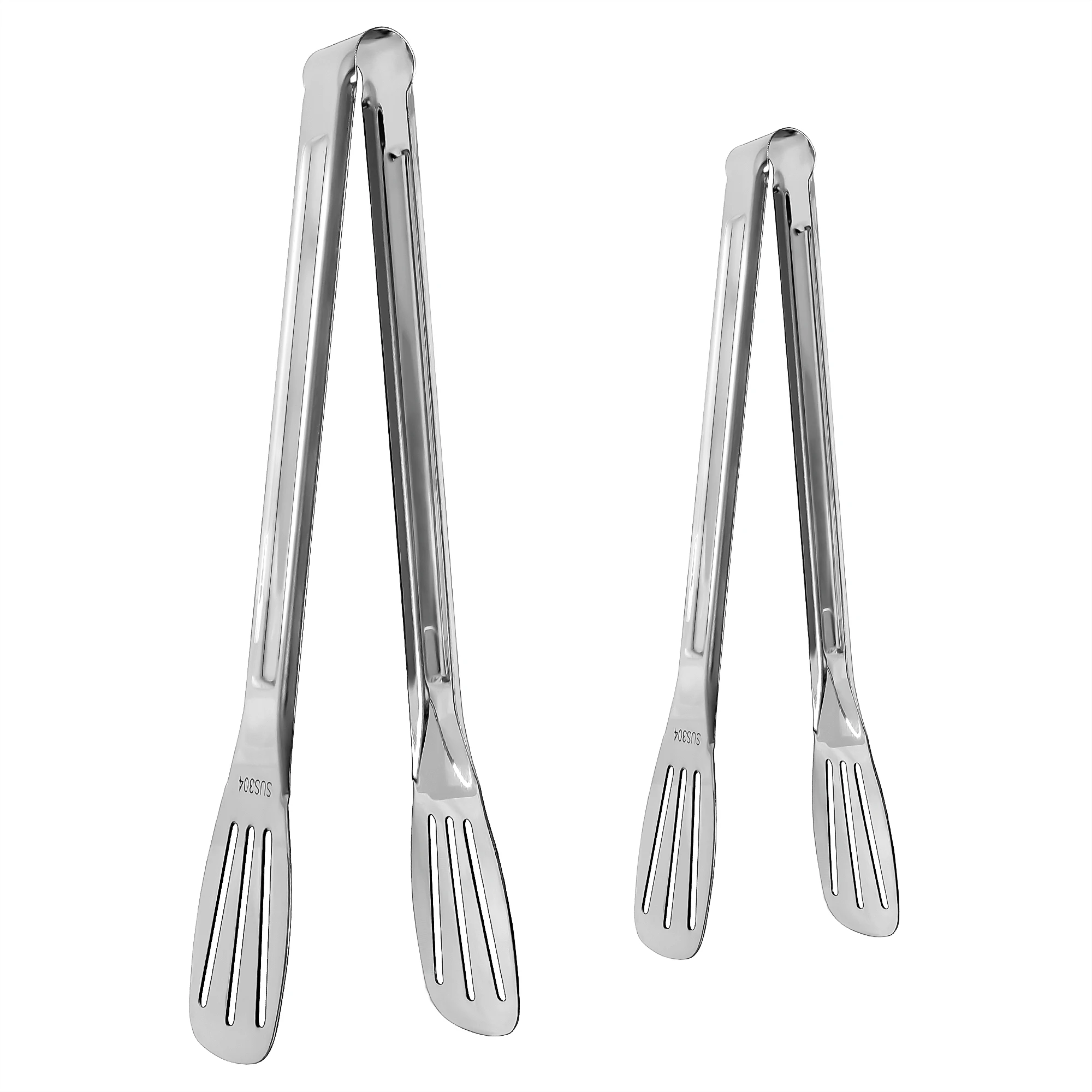 

Kitchen Tong Set for Cooking Stainless Steel Tongs Toaster Sieve Water/Oil 2Pcs