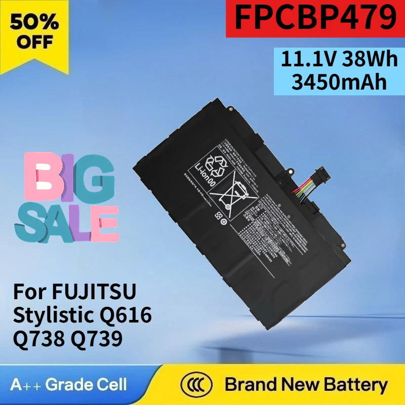 FPCBP479 11.1V 38Wh 3450mAh Li-ion Battery for FUJITSU Stylistic Q616 Q738 Q739 FPB0349S FPB0326S High Quality Laptop Battery