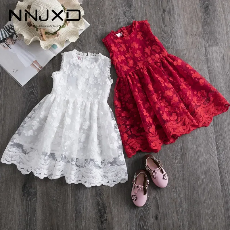 Summer Dresses for Girls Lace Tulle Ball Design Baby Girl Dress Party Dress For 3-8 Years Infant Dresses for toddler girl