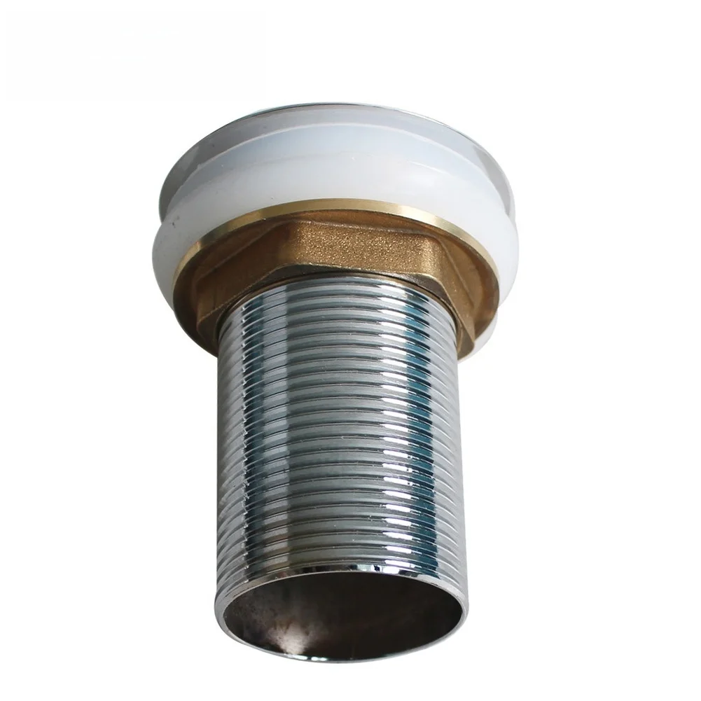 For Bathroom Renovation Silver Brass Sink Drain Smooth Water Drainage Brass Drain Bathroom Flap Drain For Standard Sink Basins