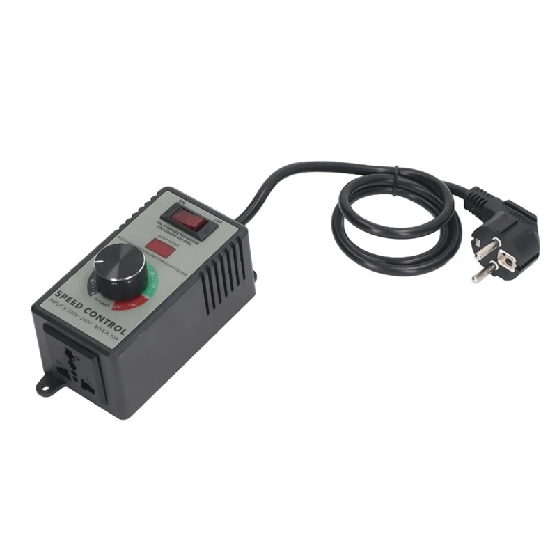 AC Motor Speed Controller Angle Grinder Fan Variable Speed Controller 10A Universal European Plug AC220 To 240V 4000W