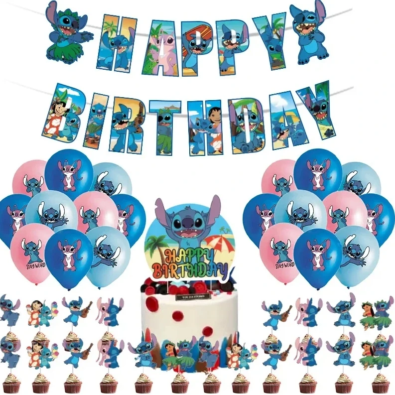 

Stitch MINISO Decorations Theme Party Decor Celebration Decor Birthday Gift Party Decor Supplies Kawaii