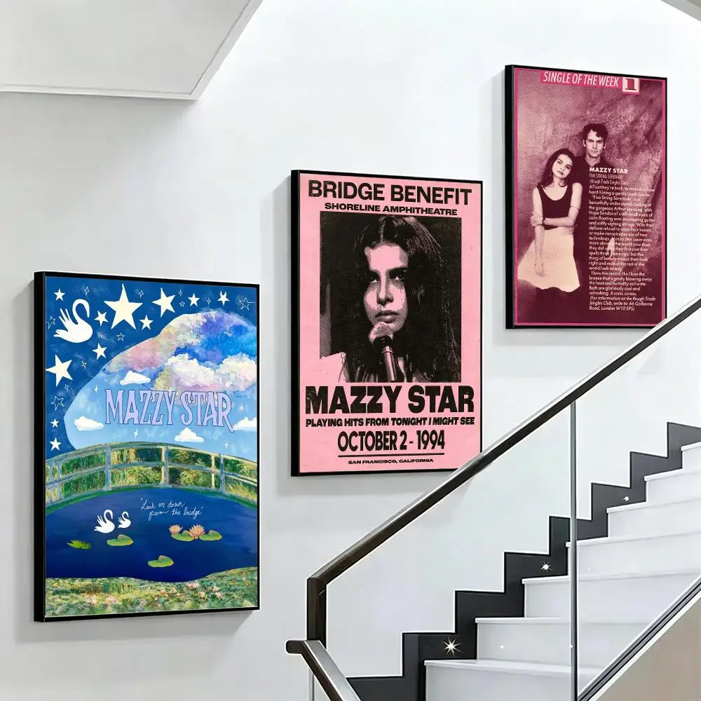 band Mazzy Star Poster HD Poster Black and White Simple Home Decor for Living Room Bedroom Corridor and Gift Giving