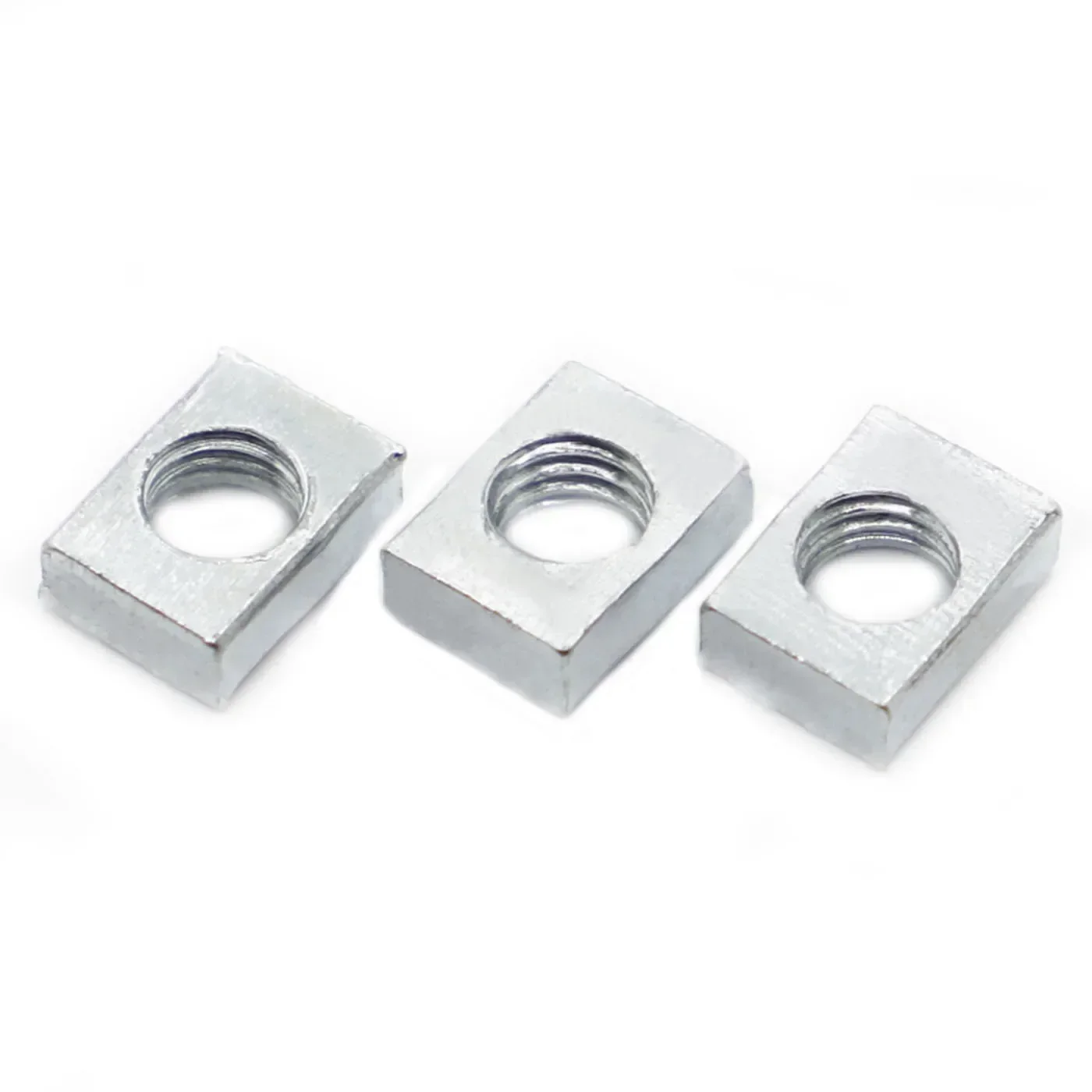 5-50pcs Nut M3 M4 M5 M6 M8 Square Nut Zinc-Plated Carbon Steel Thin Rectangular Nuts Slider Block for Aluminum Profile Accessory