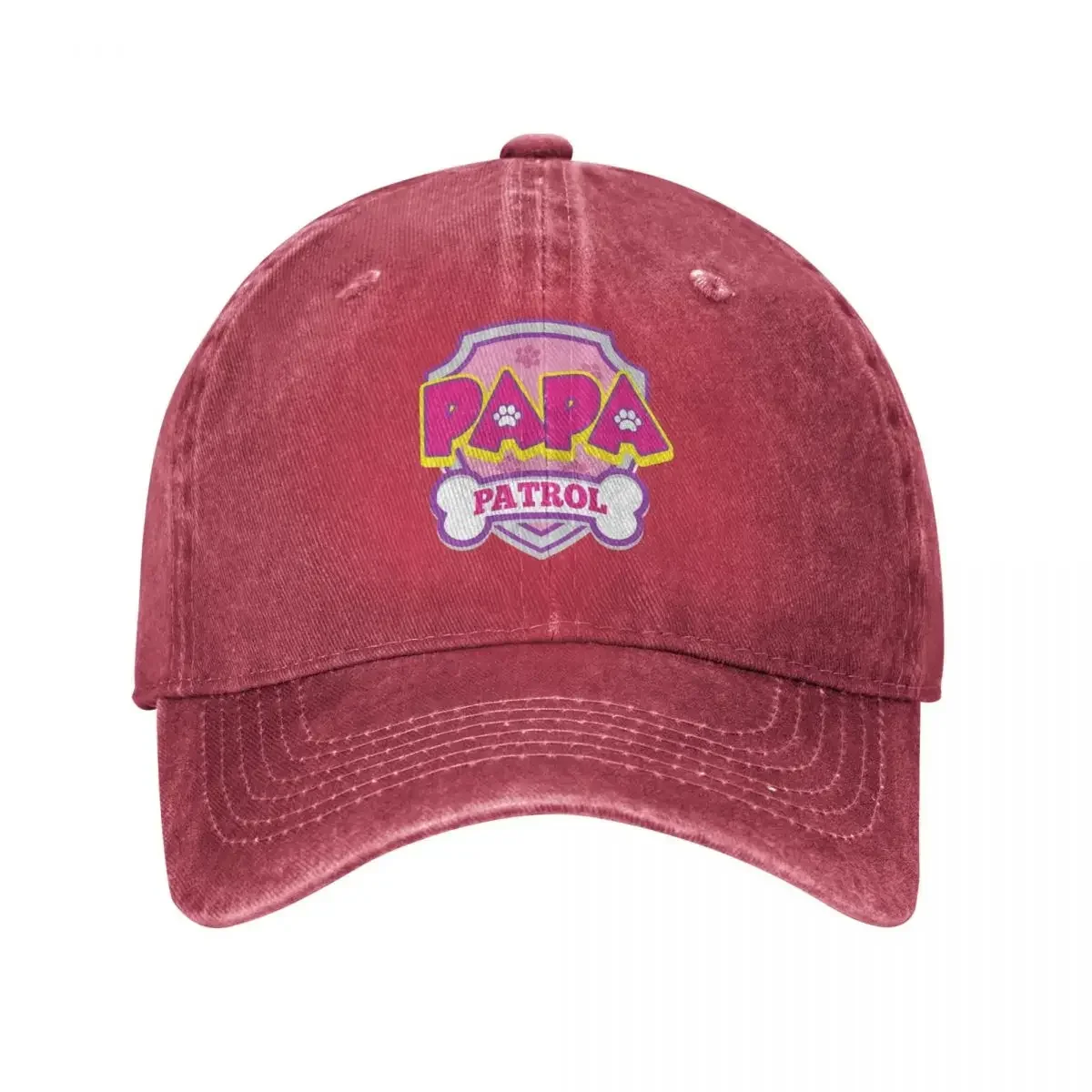 Papa Patrol Dog Funny Gift Trucker Hats Merchandise Casual Distressed Washed Cartoon Dog Casquette Dad Hat For Unisex Adjustable