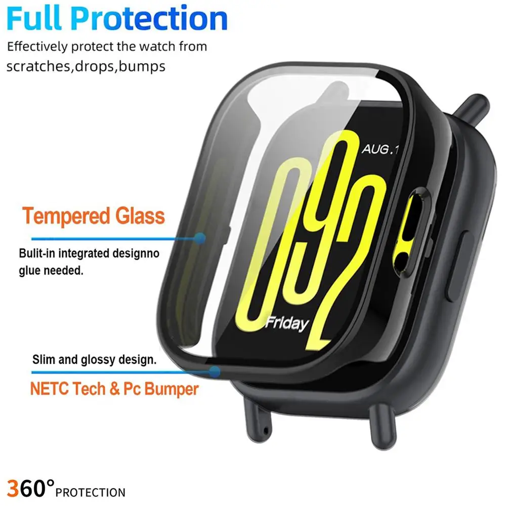 Protector Case+Strap For Redmi Watch 5 active Redmi Watch 5 Lite Full Cover Screen TPU Soft Shell and Breathable Sport Band