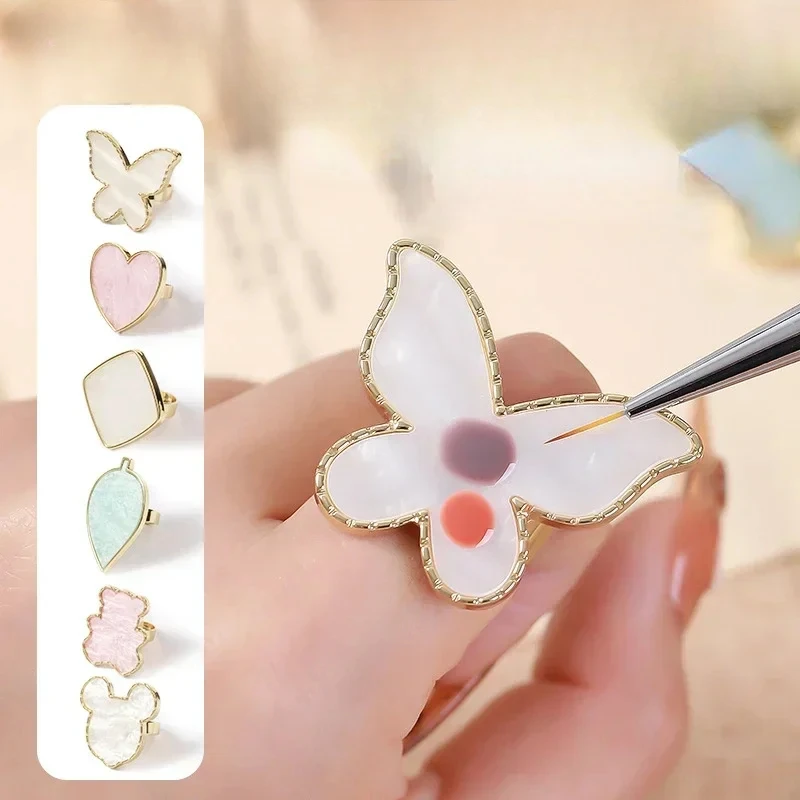 

Resin Agate Stone Nail Color Palette Gel Polish Pallet Mixing Drawing Paint Plate Manicure Nails Art Display Shelf