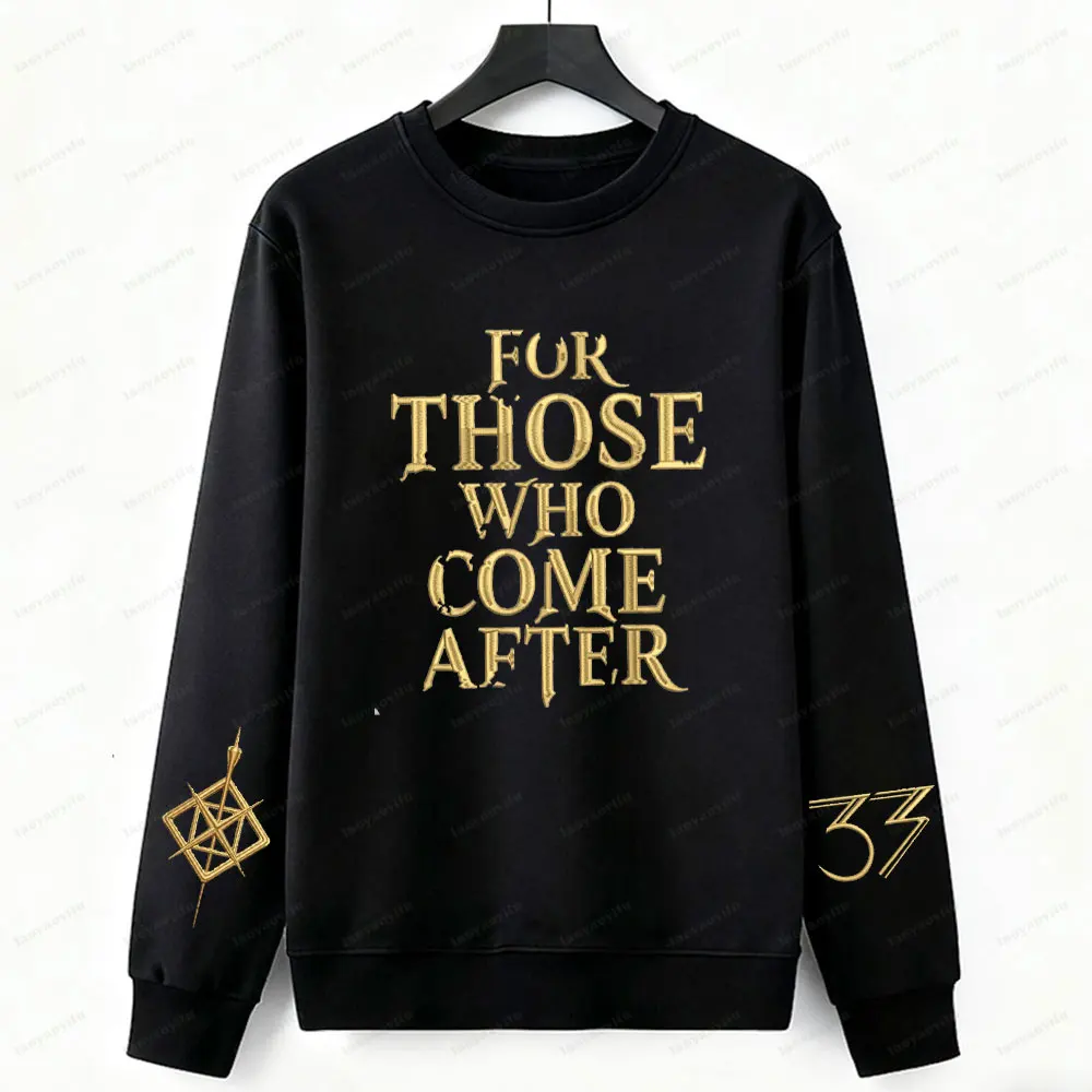 Expedition 33 sweat à capuche imprimé "pour ceux qui viennent après" citation Gamer Gustave Clair Obscur Fan pull de jeu vidéo Clair Obscur pull