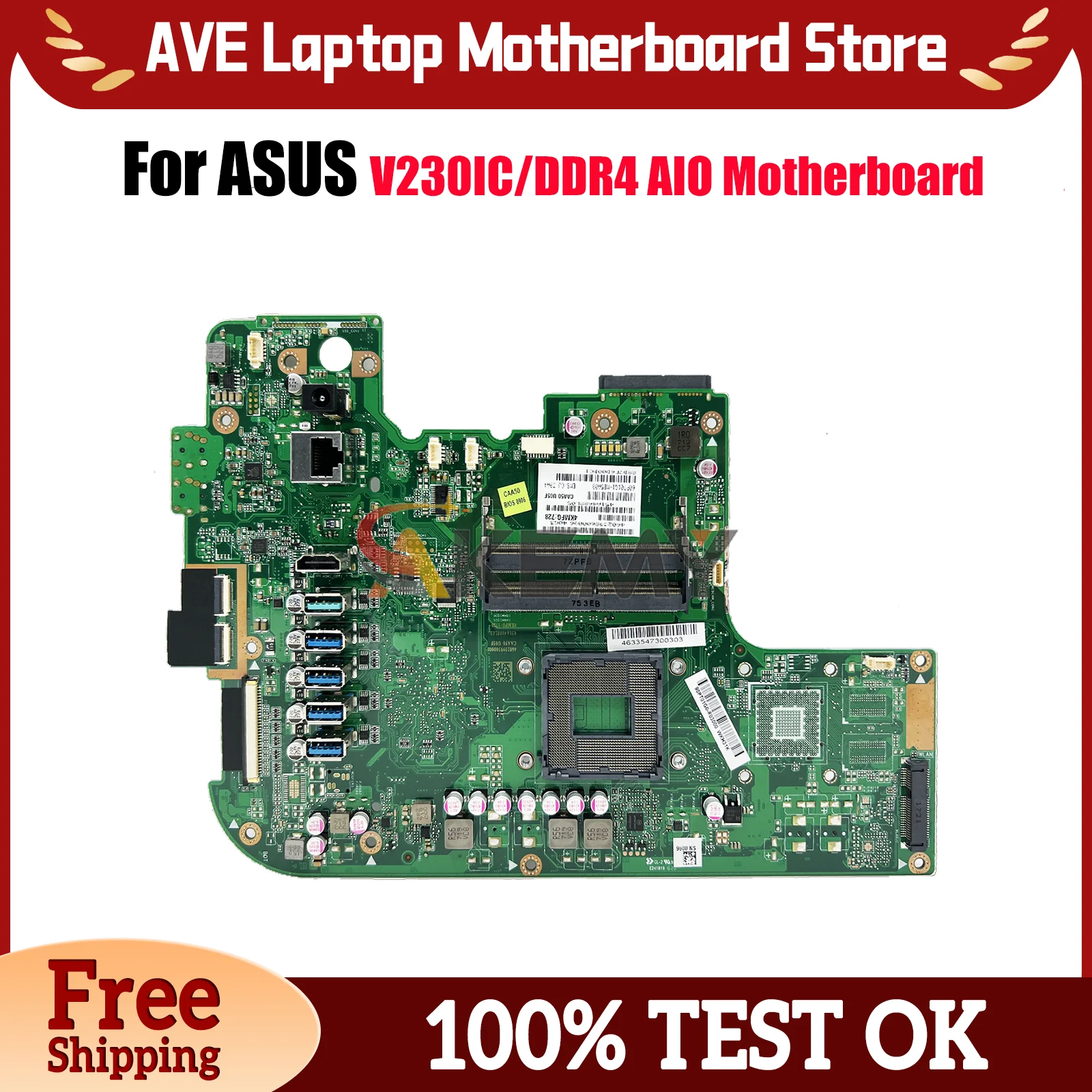 

Материнская плата V230IC/DDR4 для ASUS Vivo AiO V230IC V230IA V230I, материнская плата Цей товар в наличии, 100% тестирование, ОК, быстрая доставка