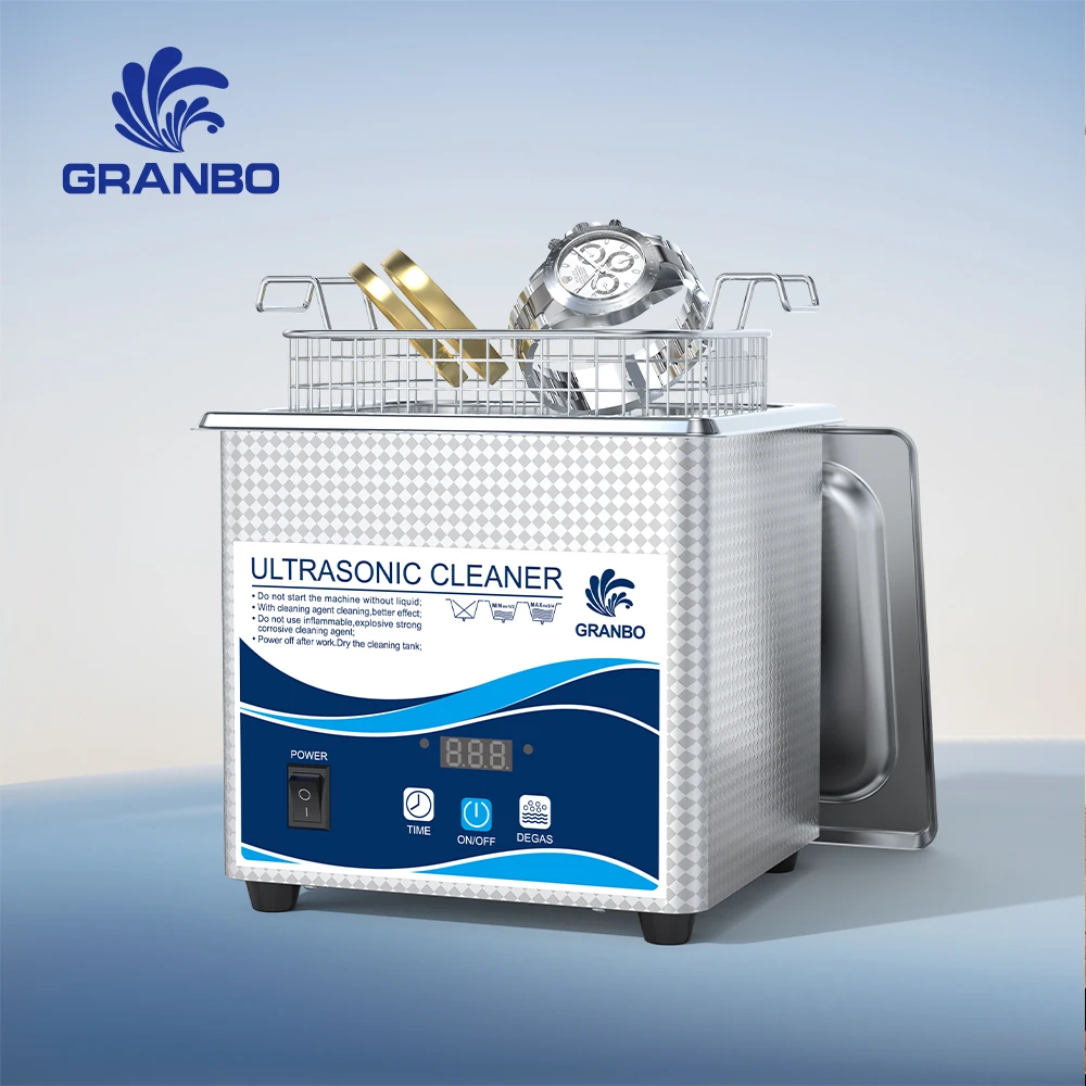 Granbosonic 2L Ultrasonic Cleaner Home Use 40KHz Digital Panel 35W 60W Sonic Washer for Cleaning Eyeglasses Jewelry Coins