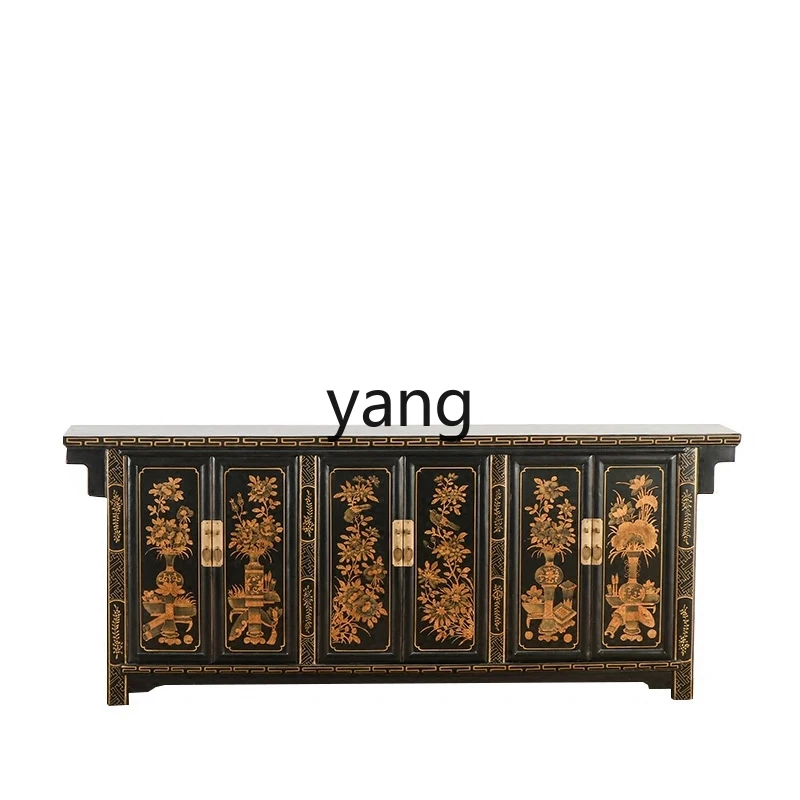

YHM solid wood six-door meal edge old antique foyer shoe cabinet
