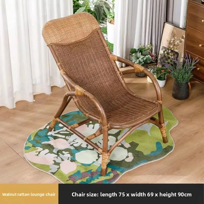 True vine recliner, balcony home leisure rattan chair lunch break sofa back chair