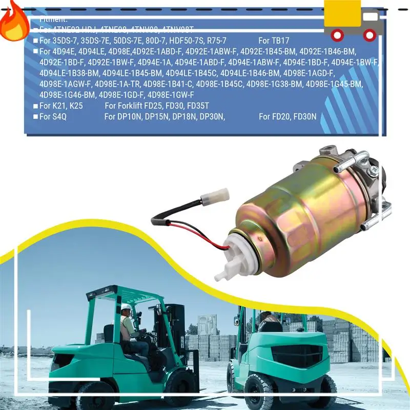 

Forklift Fuel Filter YM129901-55800 For Mitsubishi Engine S4S Yanmar 4TNE92-HRJ 4TNE98 Komatsu 4D94E 129917-55801