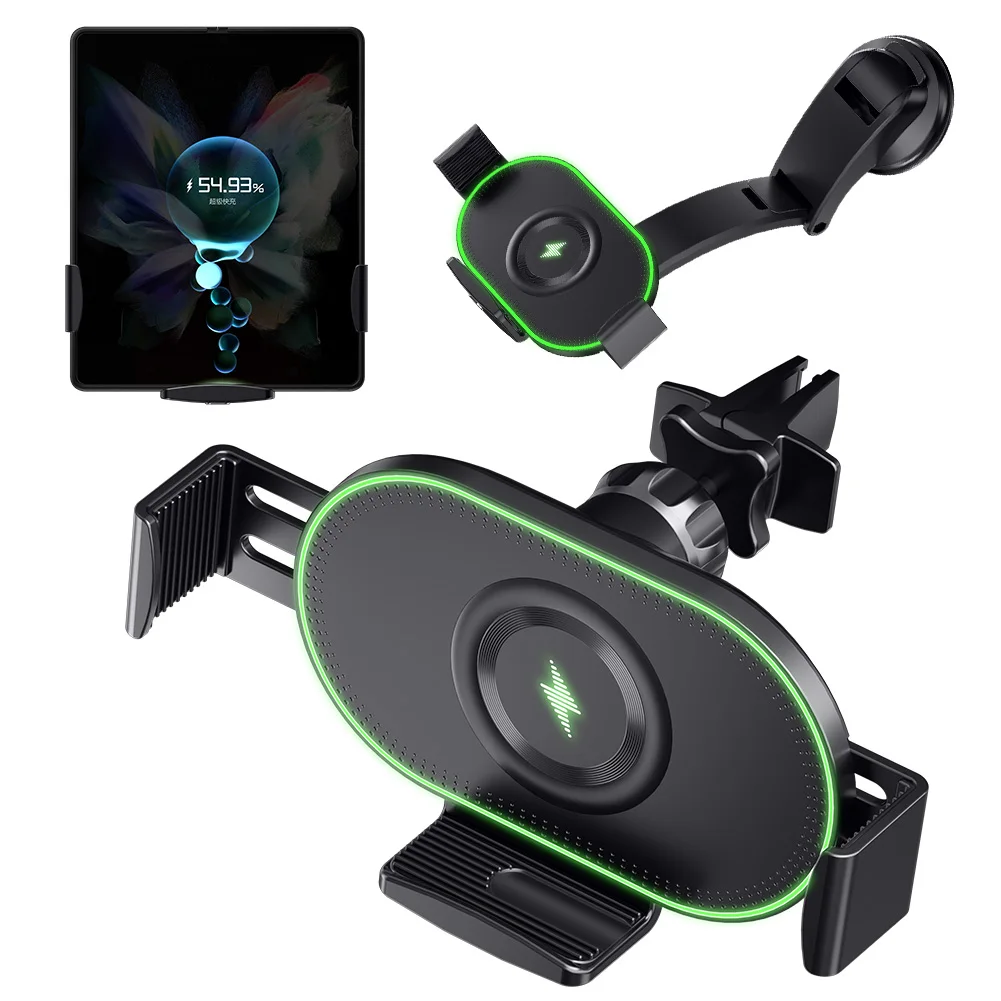 

Car Wireless Charger Fold Screen Phone Fast Charging Holder For Samsung Galaxy Z Fold/Flip 6 5 4 Dashboard&Air Vent Phone Stand