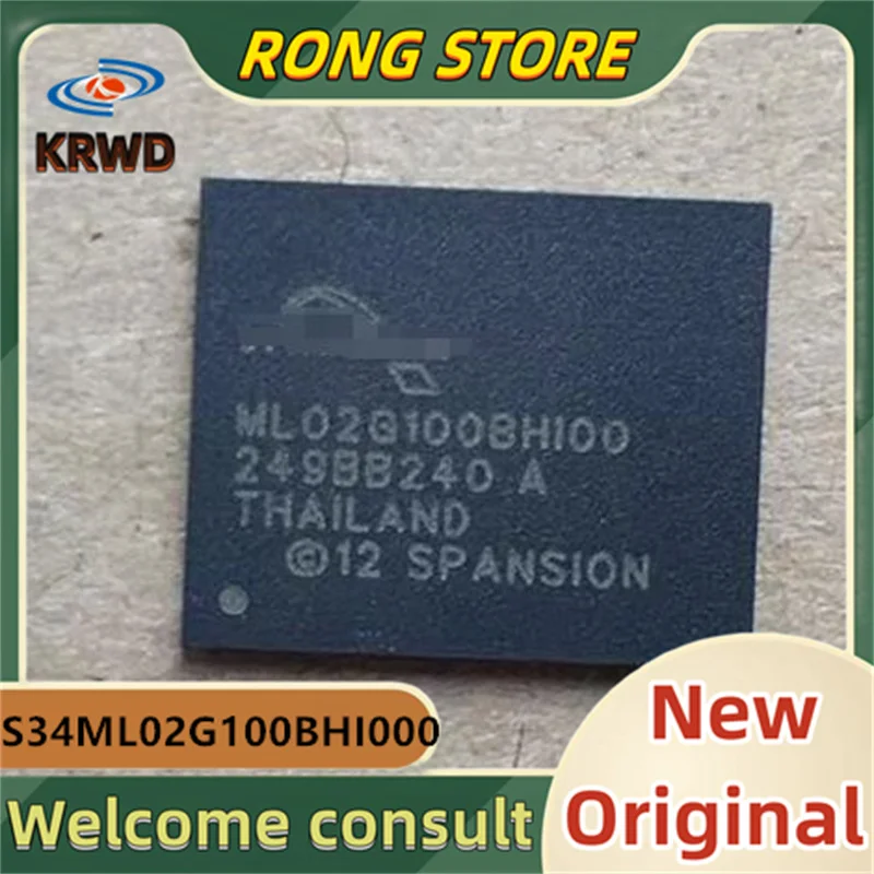 

5 шт. ML02G100BHI00 новый и оригинальный S34ML02G100BHI000 BGA63