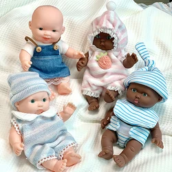 1Set 12CM Mini Baby Dolls Cute Pajamas Dress Simulation Baby Reborn Dress Up Baby Doll Toys For Children Girls Christmas Gifts