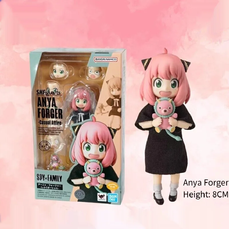 

Original Shf Anya Forger Action Figures Model Toys Spy X Family Cloth Dress Figurine Desktop Decoration Collections Toys Gifts