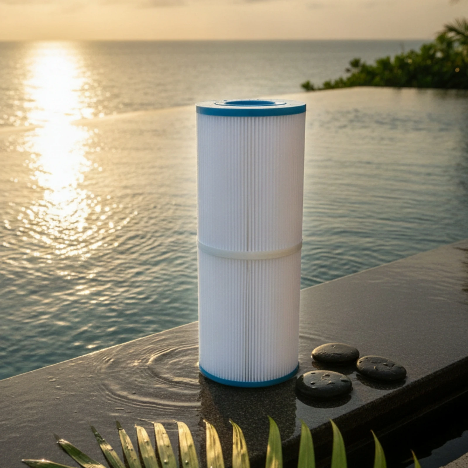 Pool Filter Replacement Cartridge Cylindrical Pool Cartridge Filter Compatible Reusable for Hot Tub, Spa
