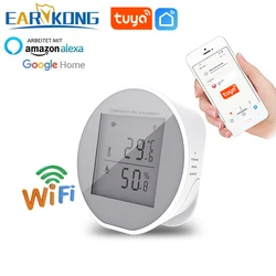 Tuya WiFi Temperature And Humidity Sensor Home Automation With Screen Temperature Detector Smart Life APP Alexa Google Assistant