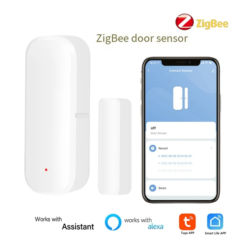 Zigbee Door Sensor Window Sensor Tuya Door Opener Detector Wireless Smart Door Sensor Alarm For Home Security&Automation