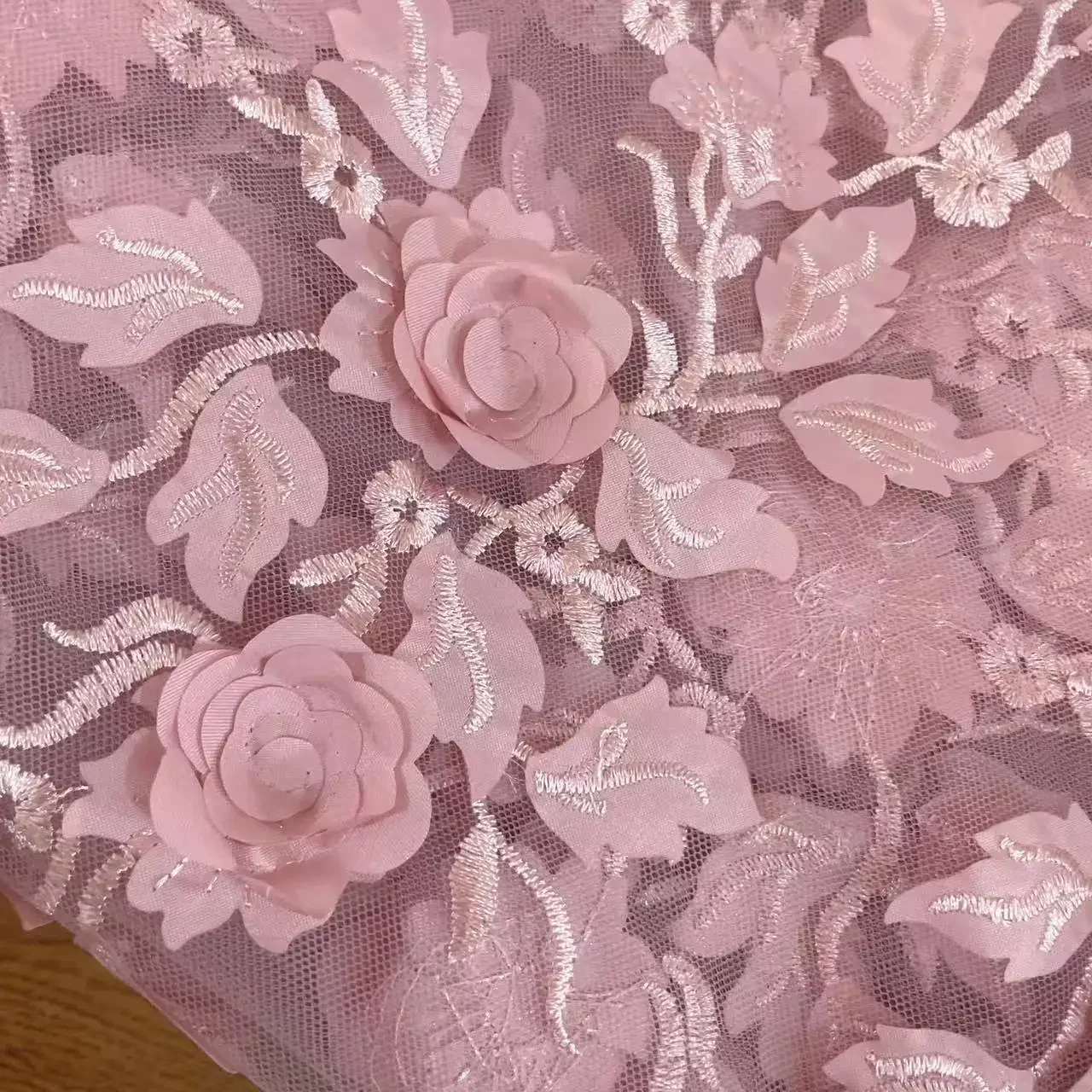 19-kleuren hoogwaardige 3D-bloemkantstof. TrouwjurkDIYKinderkleding Naaien Stof Achtergrond Decoratie Accessoires