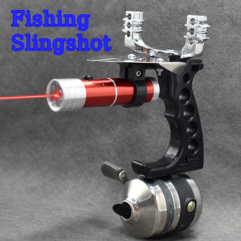 

Arrow Bow Fishing Slingshot Outdoor Strong Fishing Shooting Catapult with Rubber Band Ring Accessories Bow Set Fishing Tools