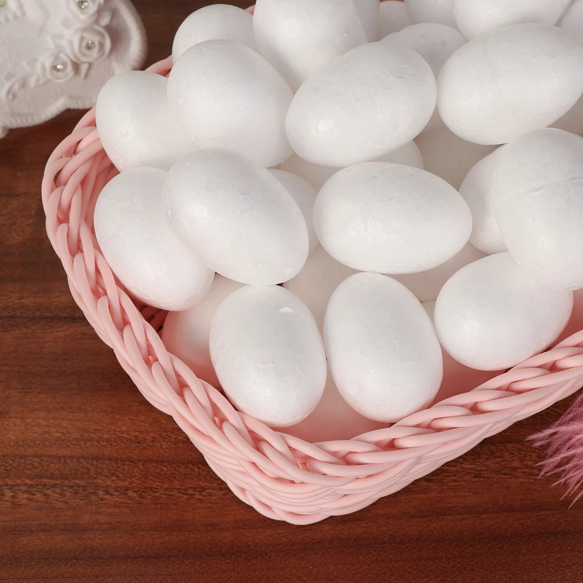 

10pcs Foam Easter Craft Diy Decor Kids Party Wedding Halloween Christmas Festival White 8Cm Easter Egg