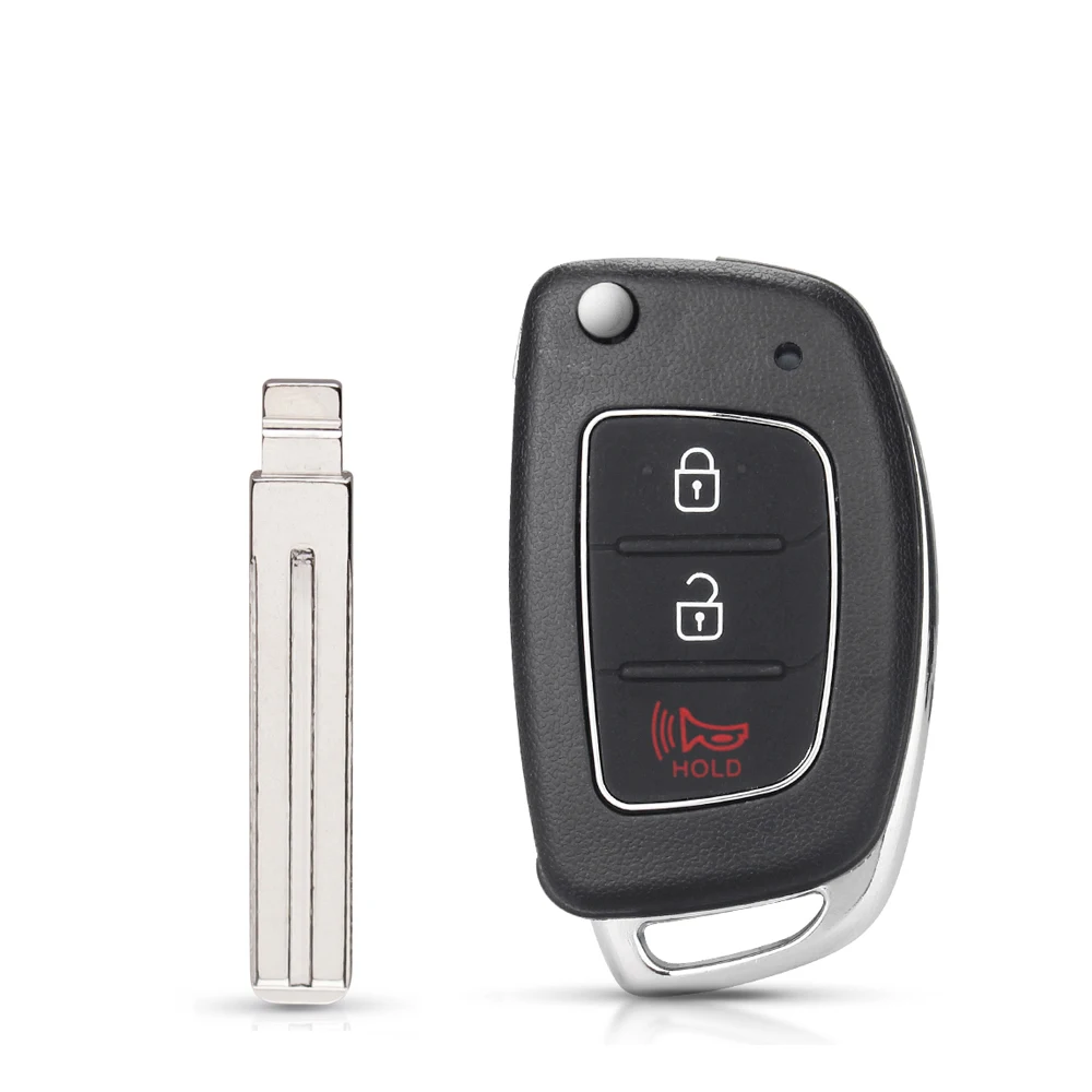 KEYYOU Auto Schlüssel Shell Für Hyundai Solaris ix35 ix45 Serie 2 Verna Santa Fe 3 Tasten Flip Folding Remote-Fob fall