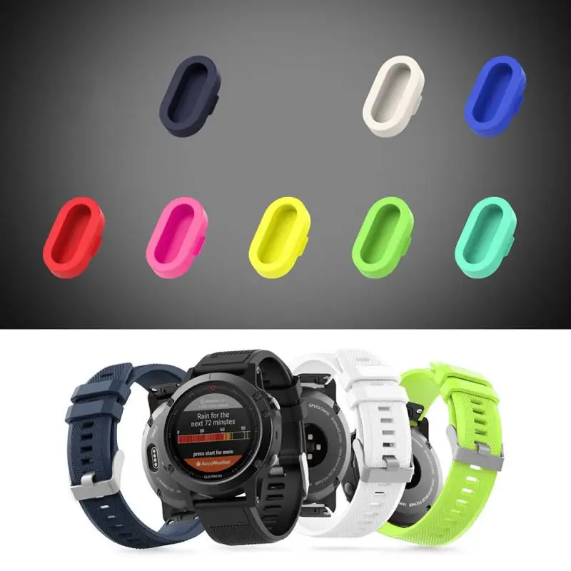 ซิลิโคนปลั๊กฝุ่นสําหรับ Garmin Fenix 6 6X 6S 5 5X 5S สมาร์ทนาฬิกาชาร์จพอร์ตป้องกันฝุ่นสําหรับ Forerunner 935 945