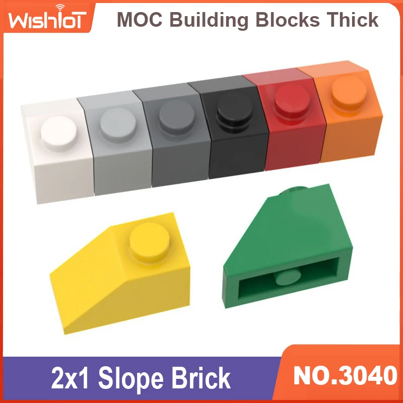 

10 шт. 2x1 наклонные кирпичи 3040 MOC, технологические кирпичи, детали для самостоятельного изготовления, строительные блоки, совместимые частицы сборки