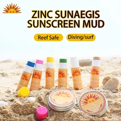 Bali zinco colore fisico crema solare fango Stick Surf Diving sport acquatici crema protettiva per la pelle protezione ambientale naturale Spf50