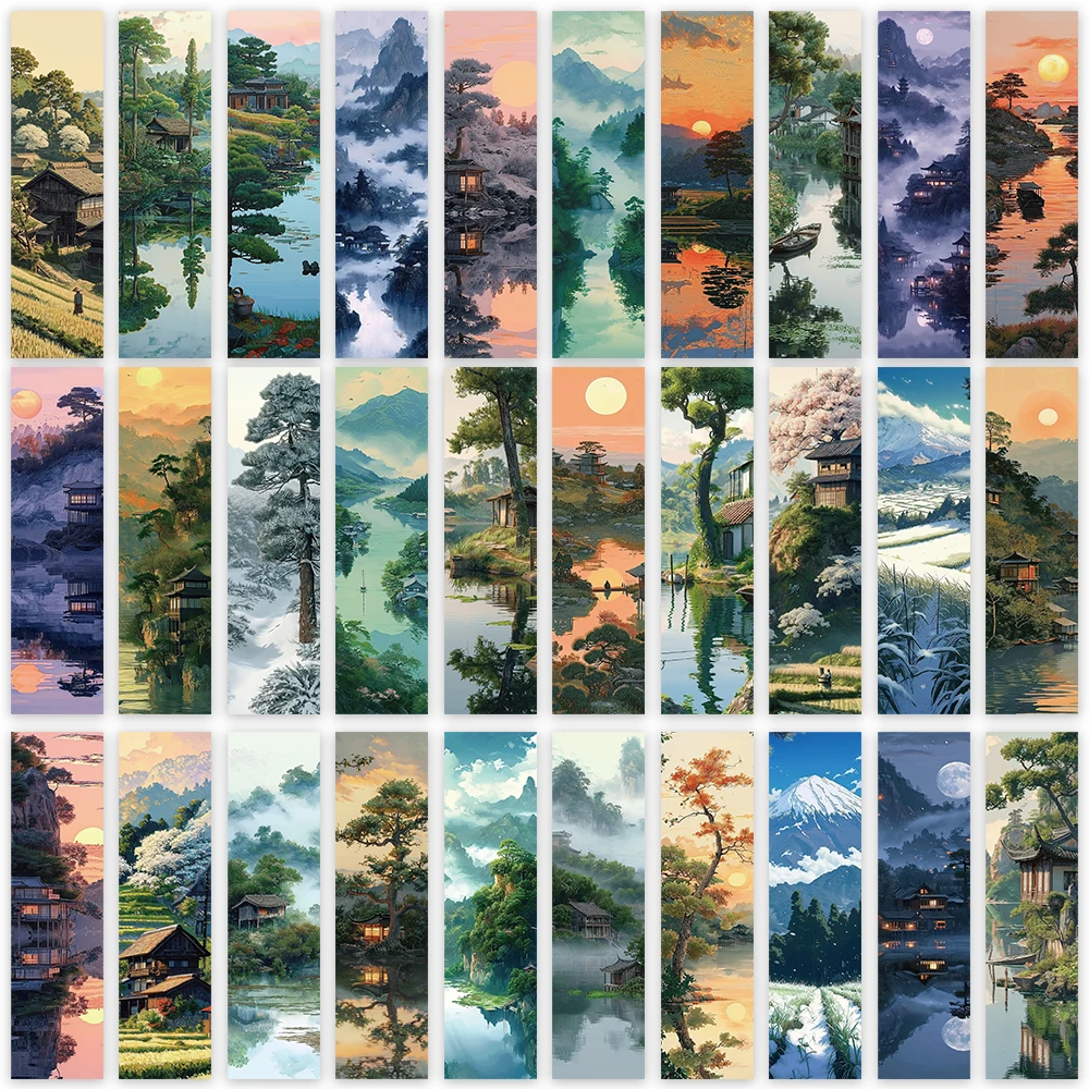 30 قطعة Ins المشهد شخصية الإشارات المرجعية جماليات بطاقة زينة صفحات القراءة كتاب علامات طالب القرطاسية الهدايا الإبداعية