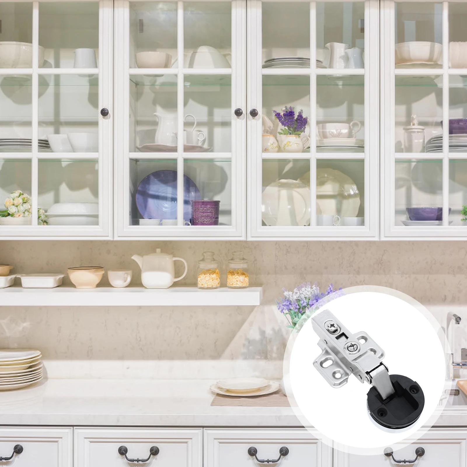 

2 Pcs Hydraulic Glass Hinges Durable Adjustable Silent Wardrobe Cupboard Cabinet Door Furniture Hinges Aluminum Hardware