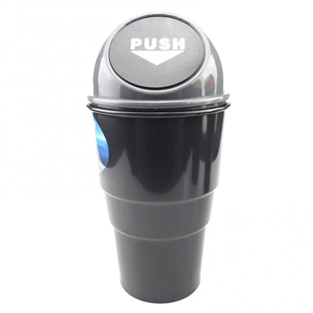 Picture 4: Creative Portable Mini Cute Car Trash Can Storage Box Bin with Spring Cover