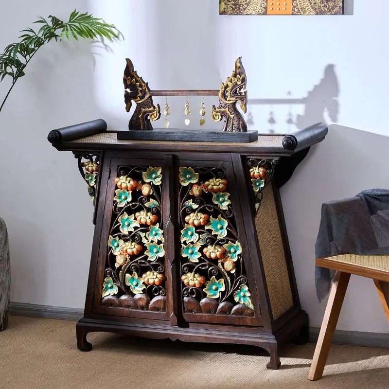 Offering Buddhist  Home Buddha Buddha case Offering Southeast Asian style furniture Storage locker