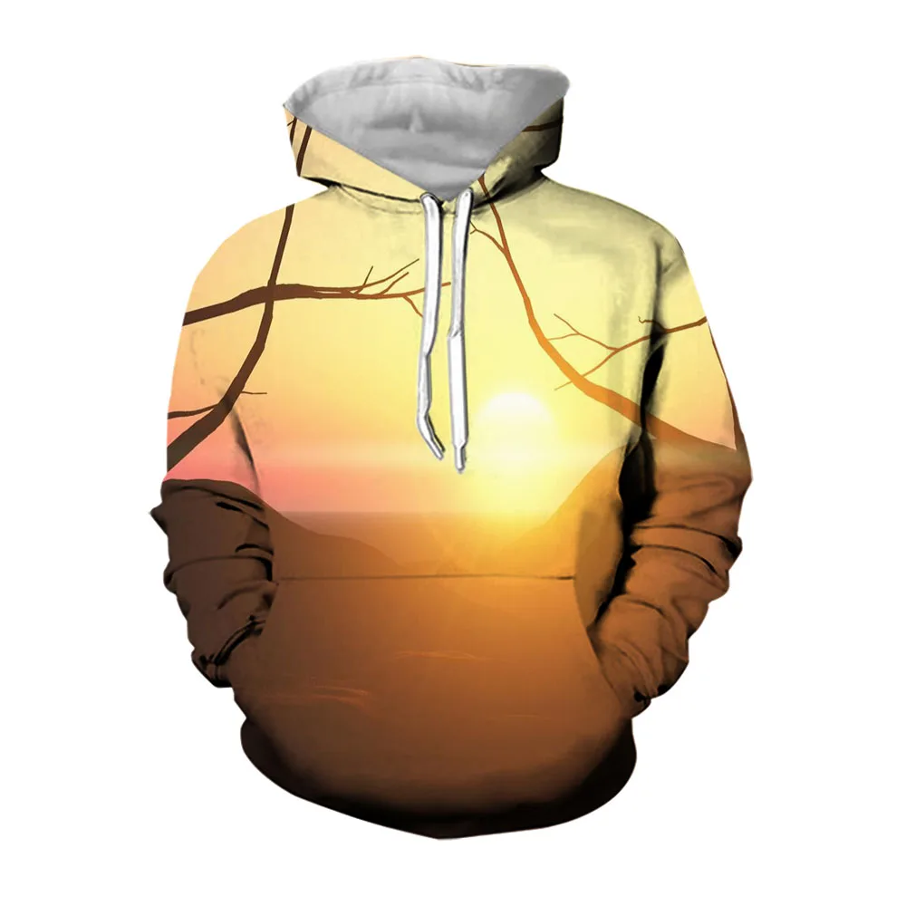 

Jumeast 3D Mountain Landscape Hoodies For Men Natural Scenery Pattern Baggy Clothes Oversized Hoodie Comfortable Pullover Tops