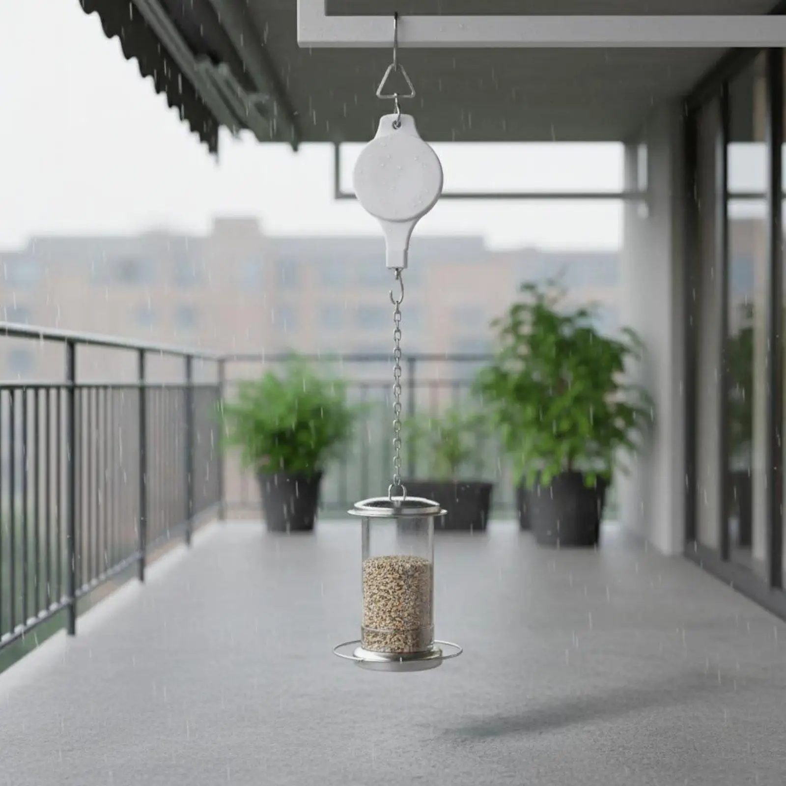 Easy Lift Plant Pulley Hook with Smooth Retractable Mechanism for Hanging Baskets Flower Pots Garden Balcony Use
